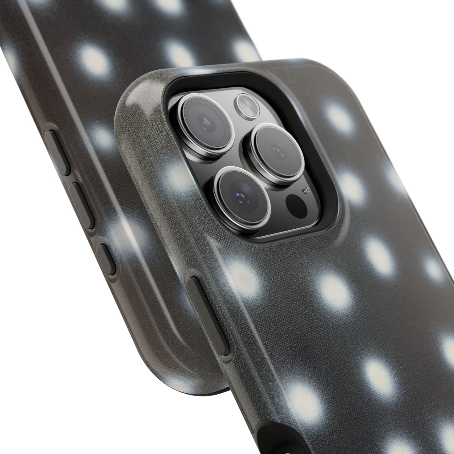MagSafe "coconut noir polka dot" airbrush iPhone case