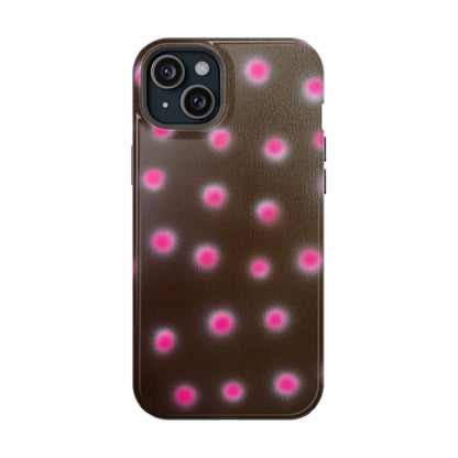 MagSafe "cherry mocha polka dot" airbrush iPhone case