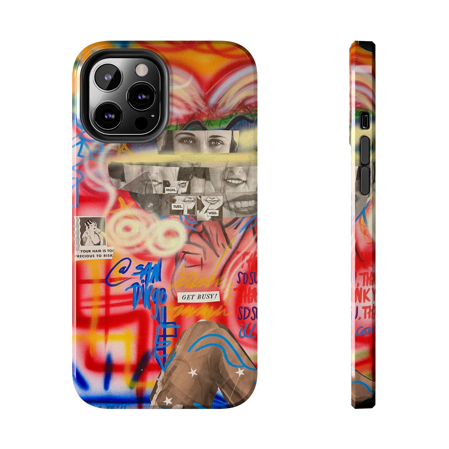 "get busy!" airbrush iPhone case