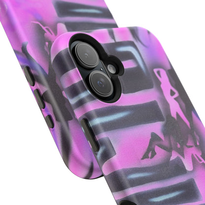 MagSafe "neon nights" airbrush iPhone case