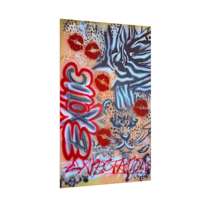 "exotic expectations" airbrush rolled print