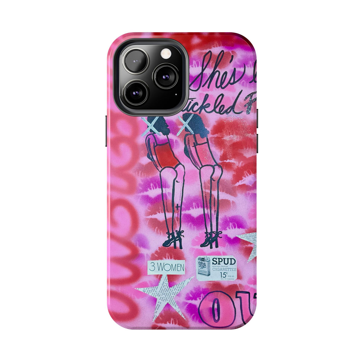 "tickled pink" airbrush iPhone case