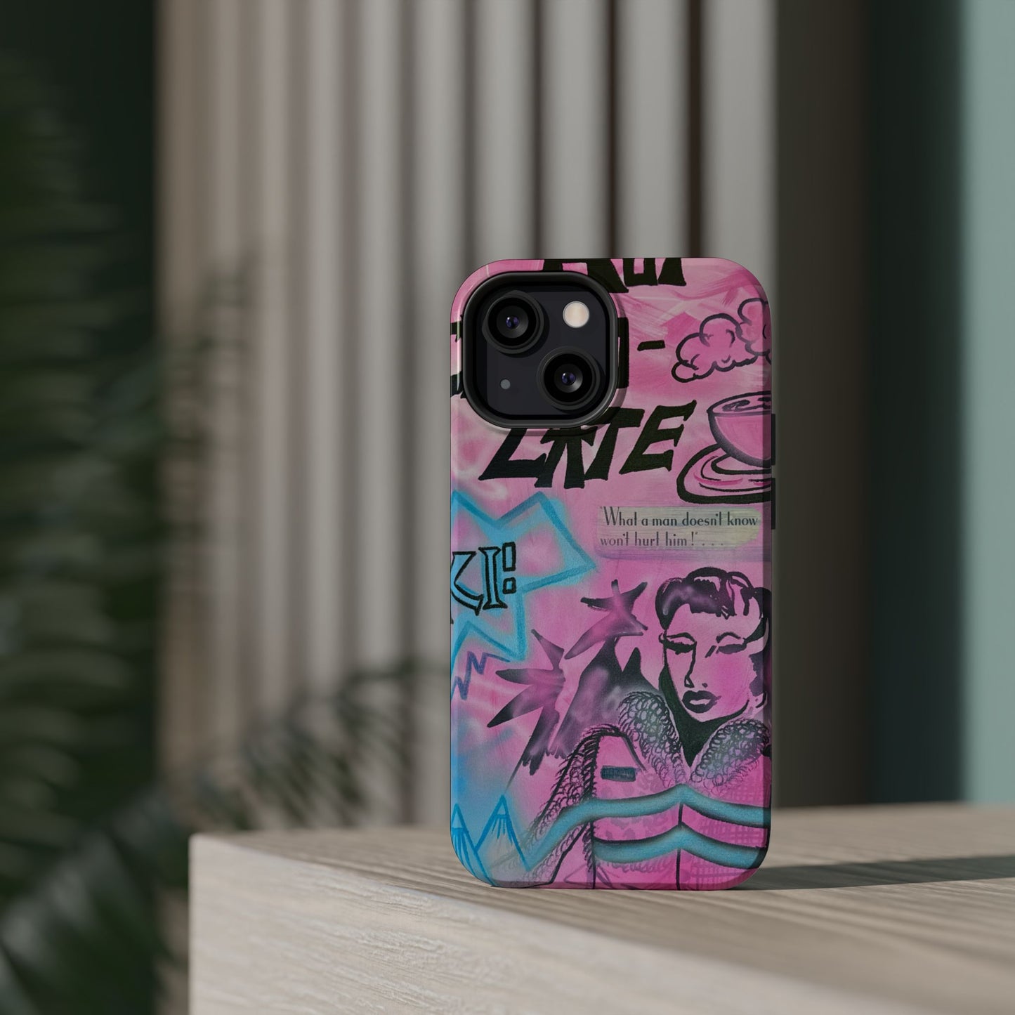 MagSafe "avant le ski" airbrush iPhone case