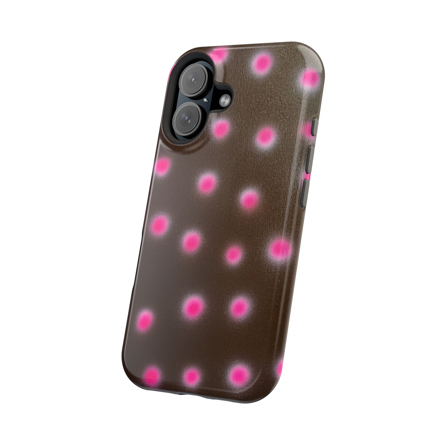 MagSafe "cherry mocha polka dot" airbrush iPhone case