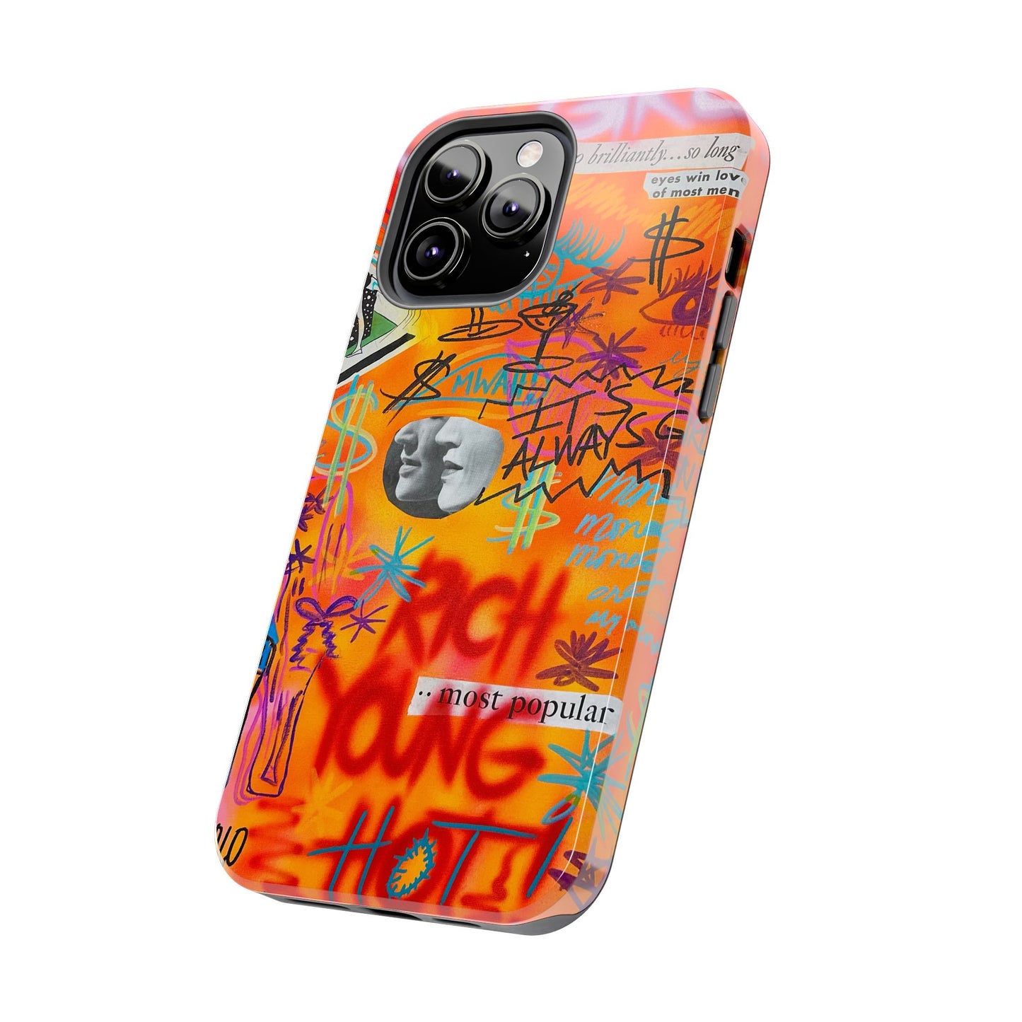 "young, rich, hot!" airbrush iPhone case