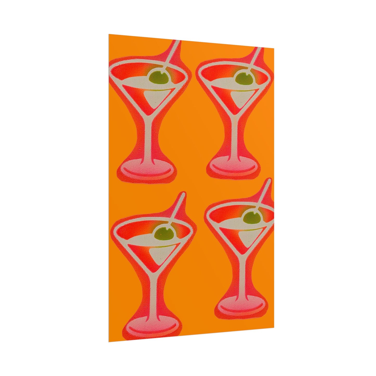 "shaken, not stirred" airbrush rolled print