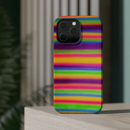 MagSafe "colorful stripes" airbrush iPhone case