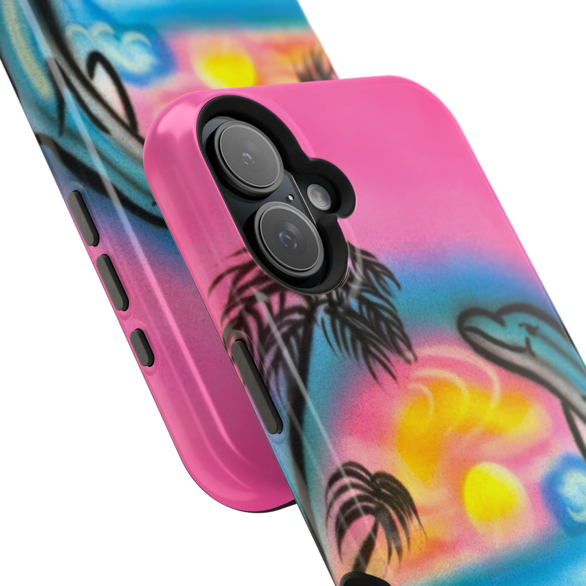 MagSafe "Delfinliebe" Airbrush iPhone-Hülle