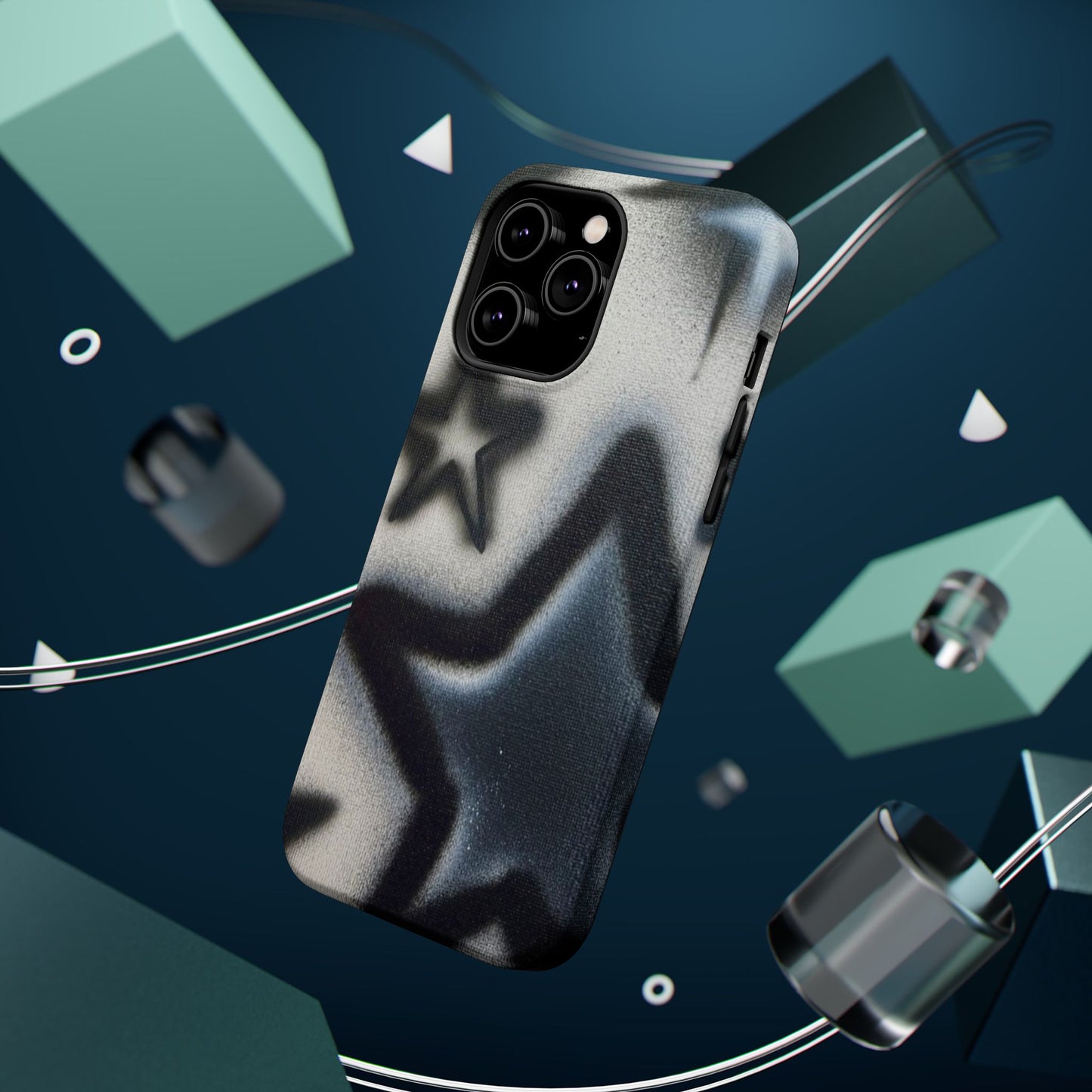 MagSafe "black & white stars" airbrush iPhone case