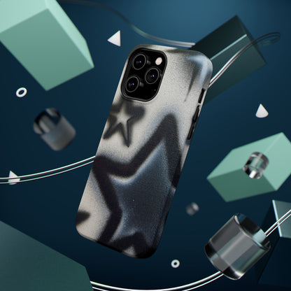 MagSafe "black & white stars" airbrush iPhone case