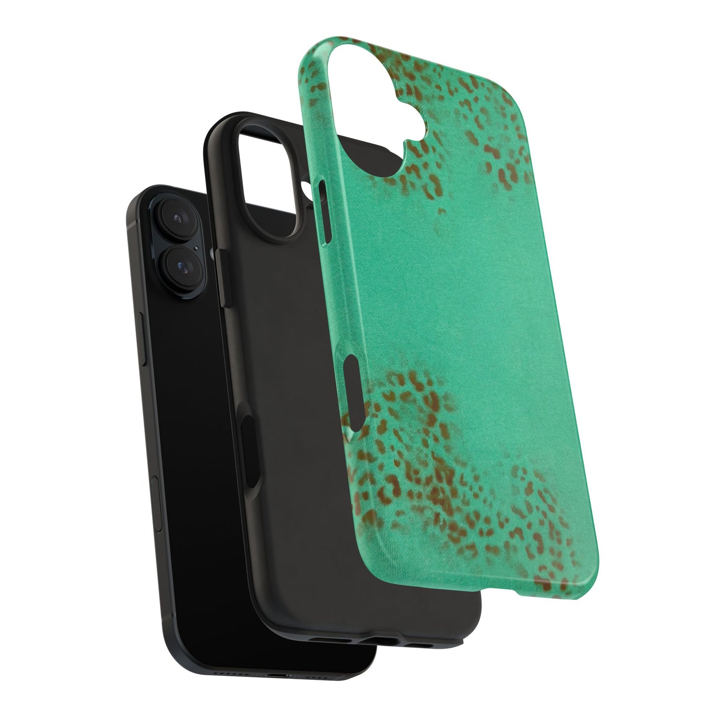 "teal cheetah" airbrush iPhone case