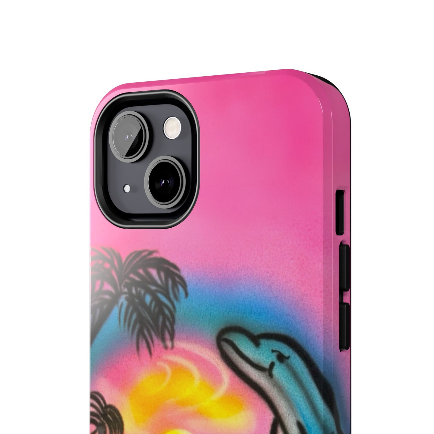 "dolphin love" airbrush iPhone case