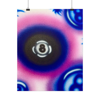 "magic 8" airbrush rolled print