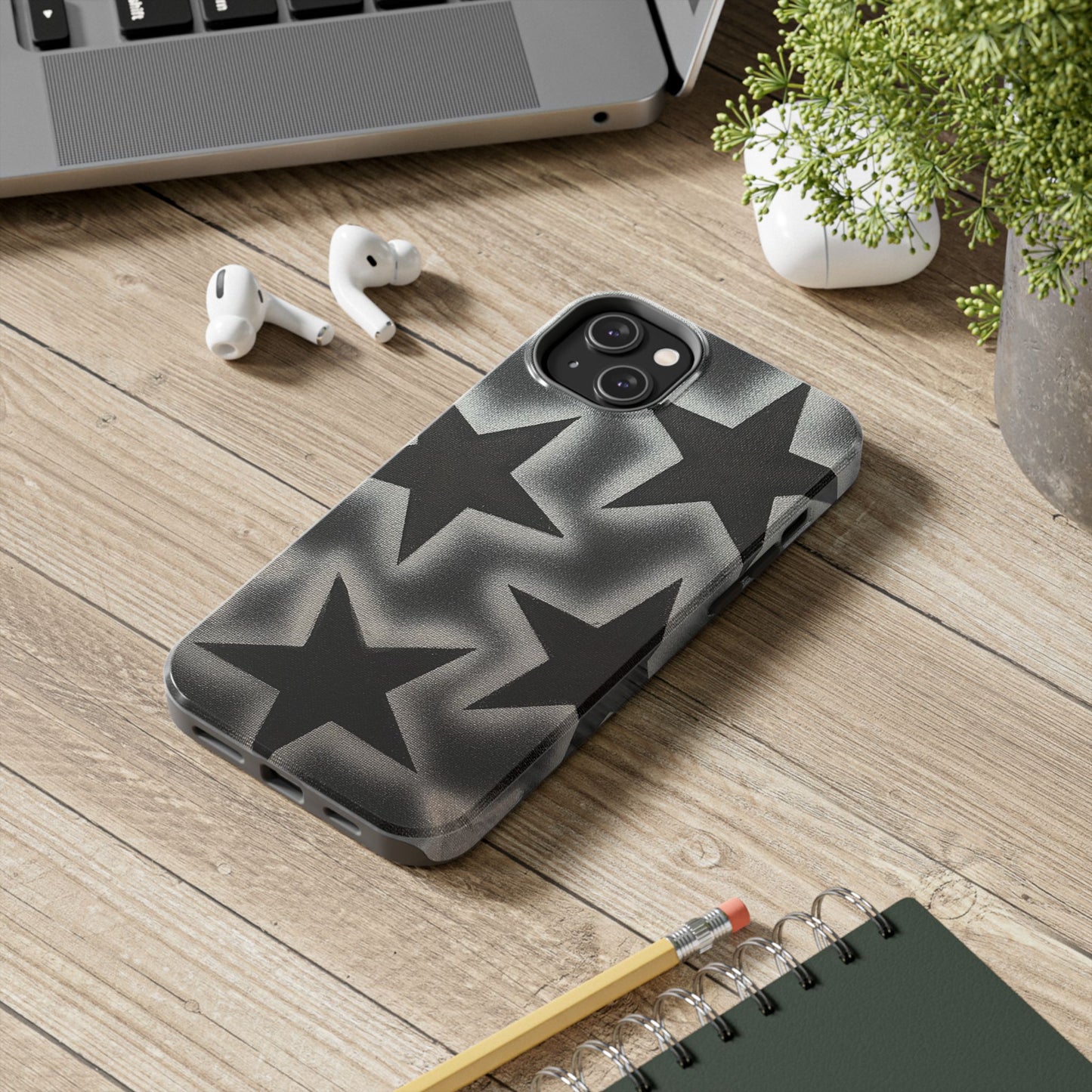 "chrome stars" airbrush iPhone case