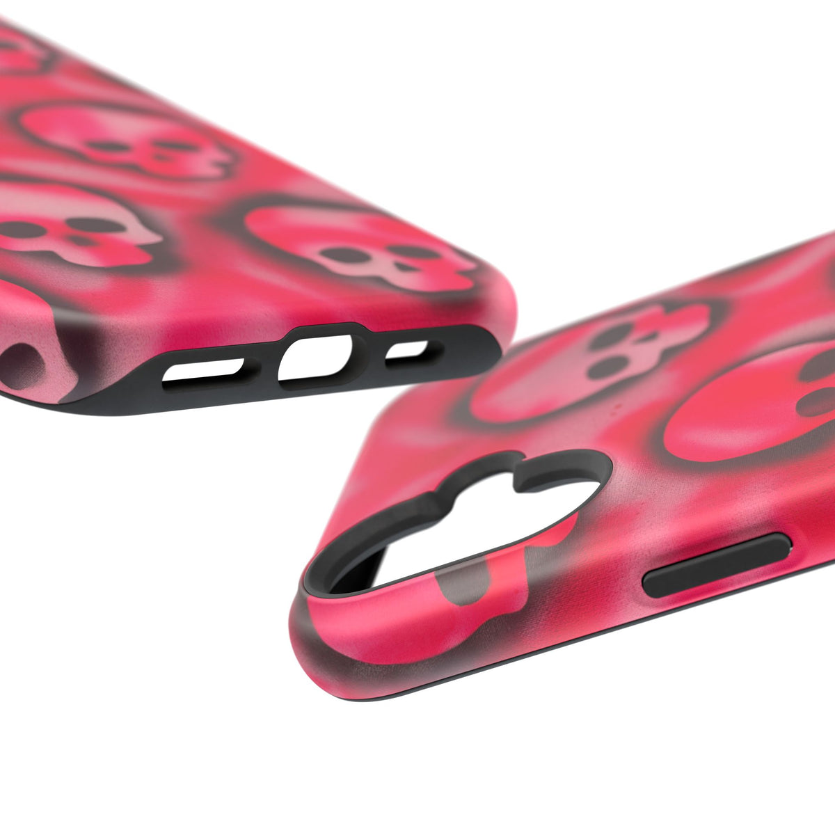 MagSafe "pink skully" airbrush iPhone case