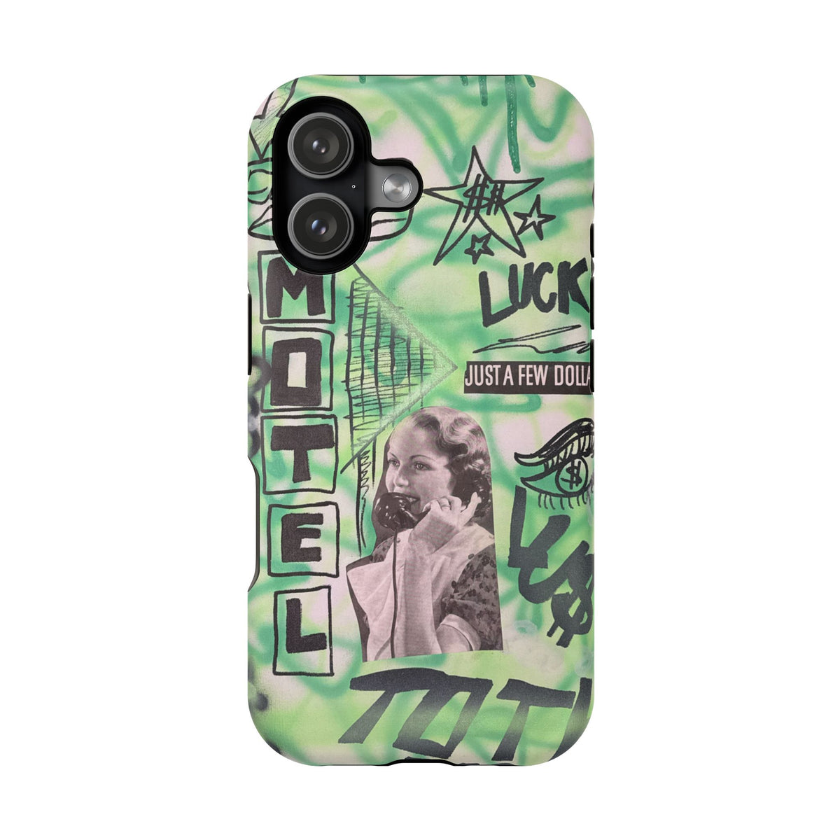MagSafe "lust over luck" airbrush iPhone case
