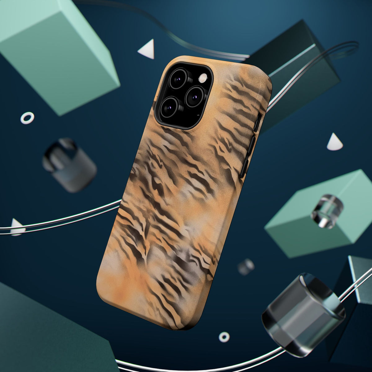 MagSafe "neutral tiger" airbrush iPhone case