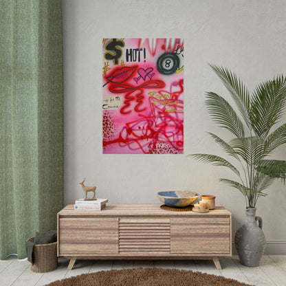 "IT girl" airbrush rolled print