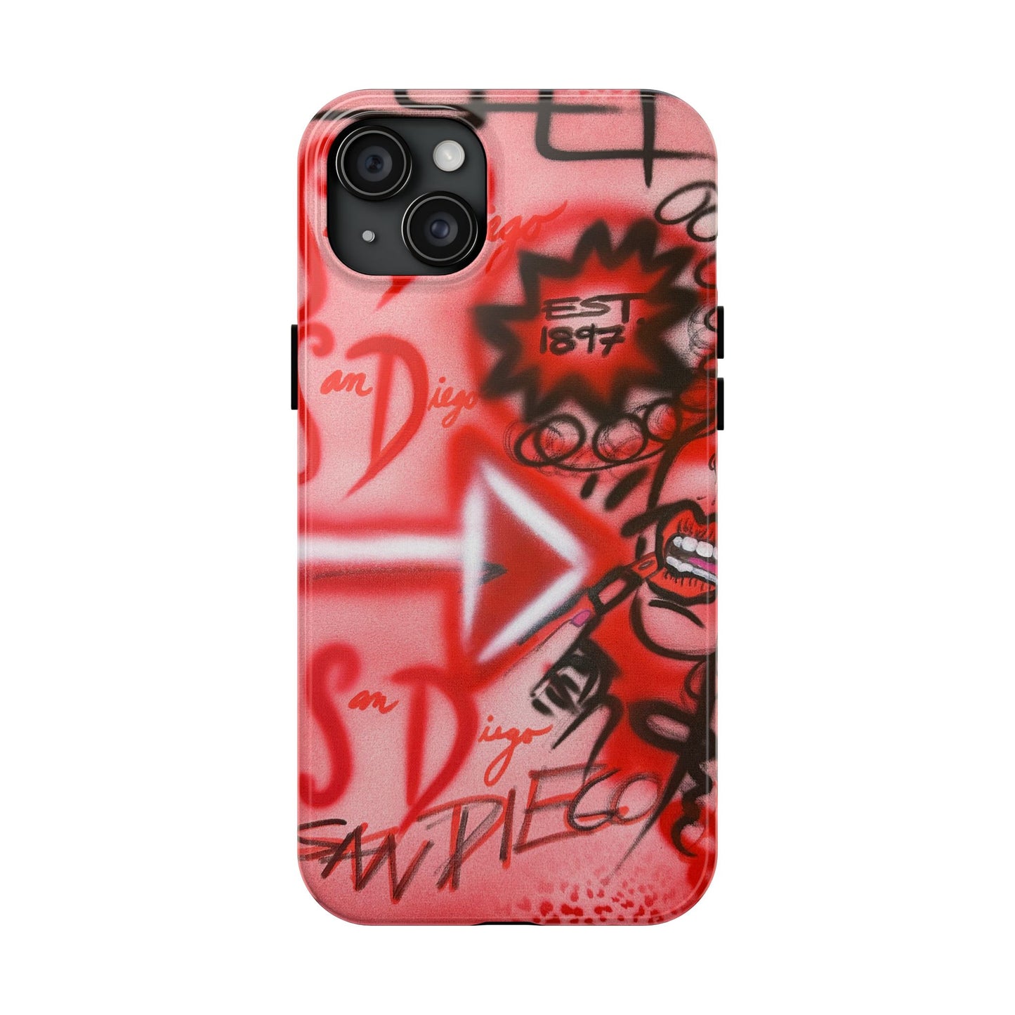 "san diego" airbrush iPhone case