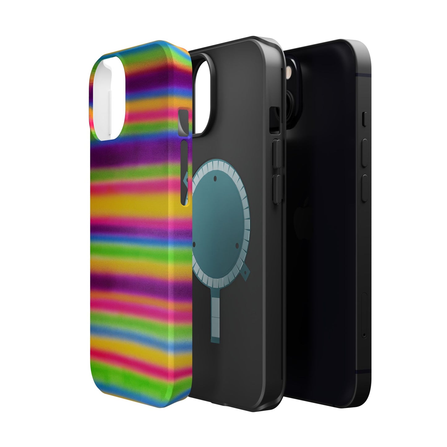 MagSafe "colorful stripes" airbrush iPhone case