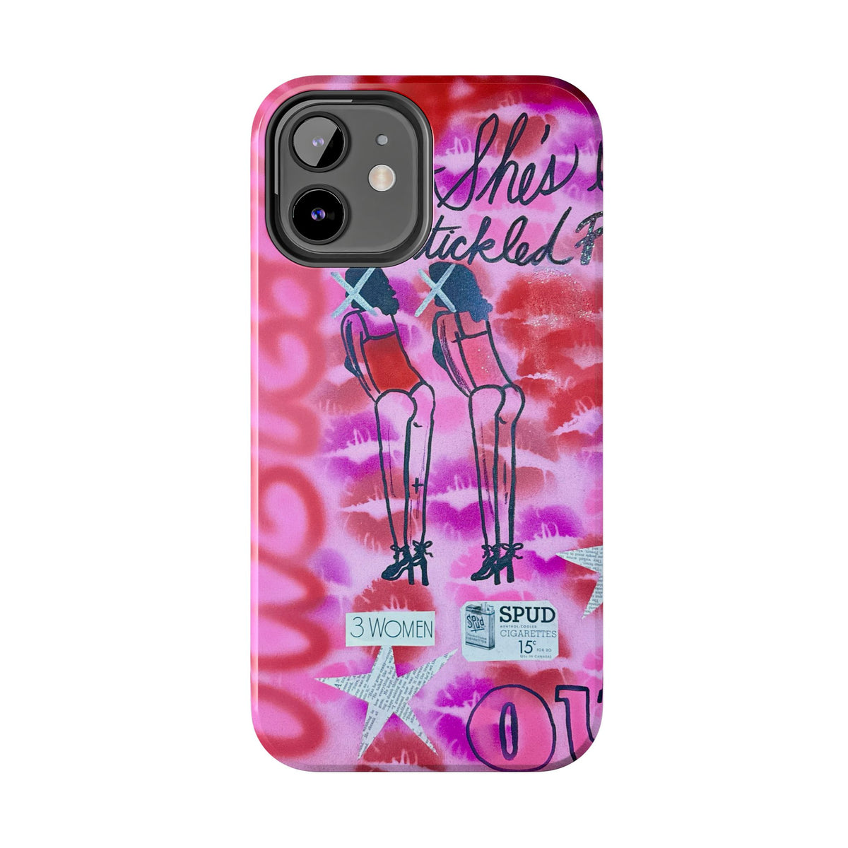 "tickled pink" airbrush iPhone case