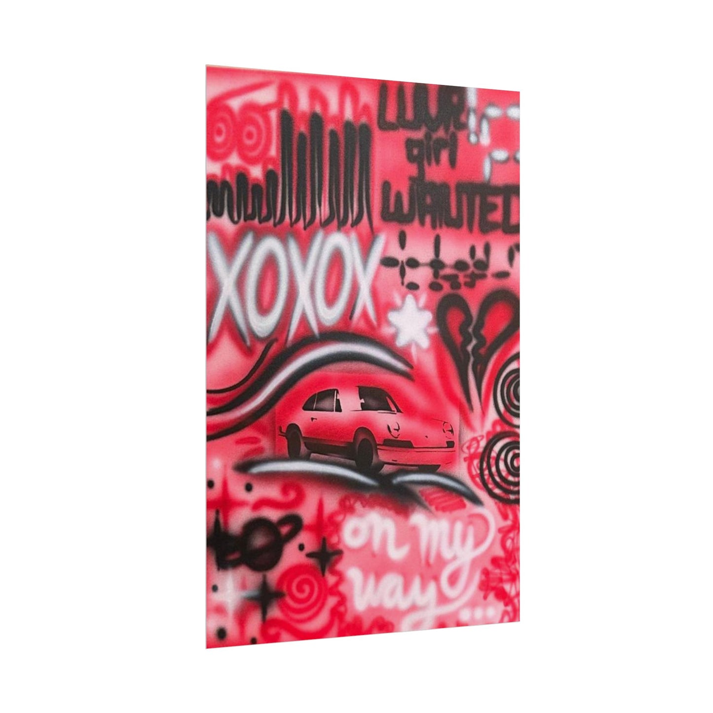 "LUCKY YOU! PT. 2" airbrush rolled print