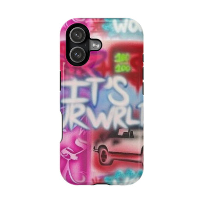 MagSafe „its ur WRLD“ Airbrush iPhone Hülle