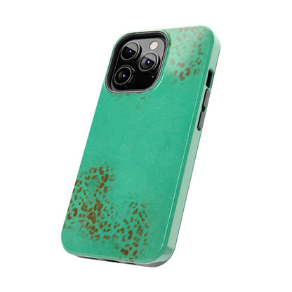 "teal cheetah" airbrush iPhone case