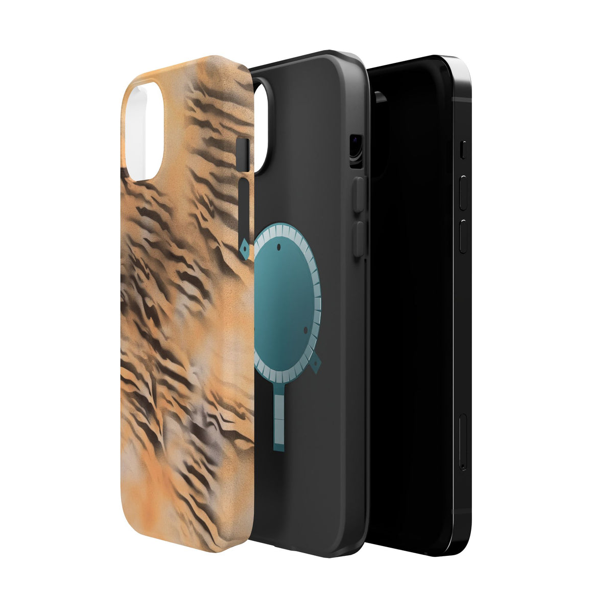 MagSafe "neutral tiger" airbrush iPhone case