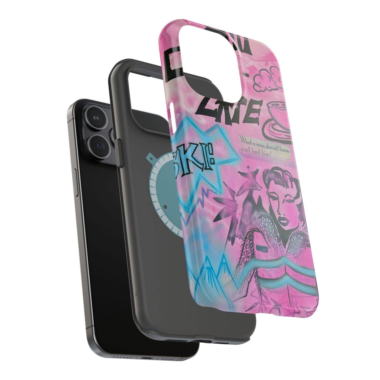 MagSafe "avant le ski" airbrush iPhone case