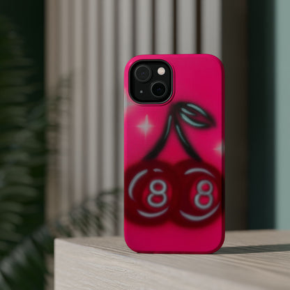 MagSafe "cherry 8ball" airbrush iPhone case