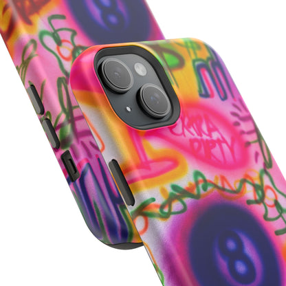 MagSafe "farbenfrohes Chaos" Airbrush-iPhone-Hülle