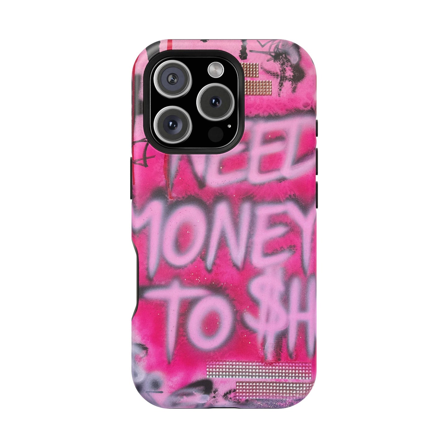 MagSafe "need $$ to shop" airbrush iPhone case