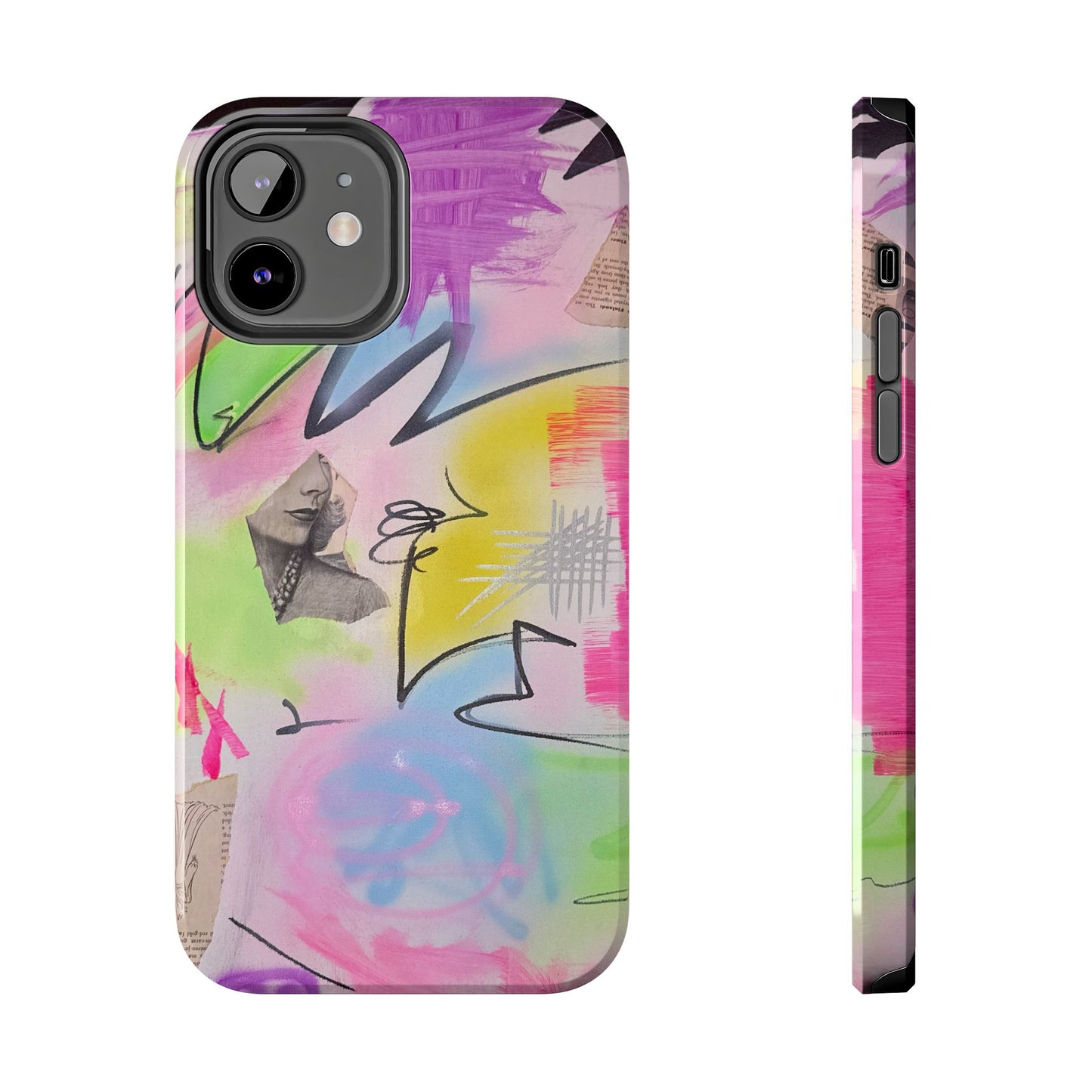"pastel static" airbrush iPhone case
