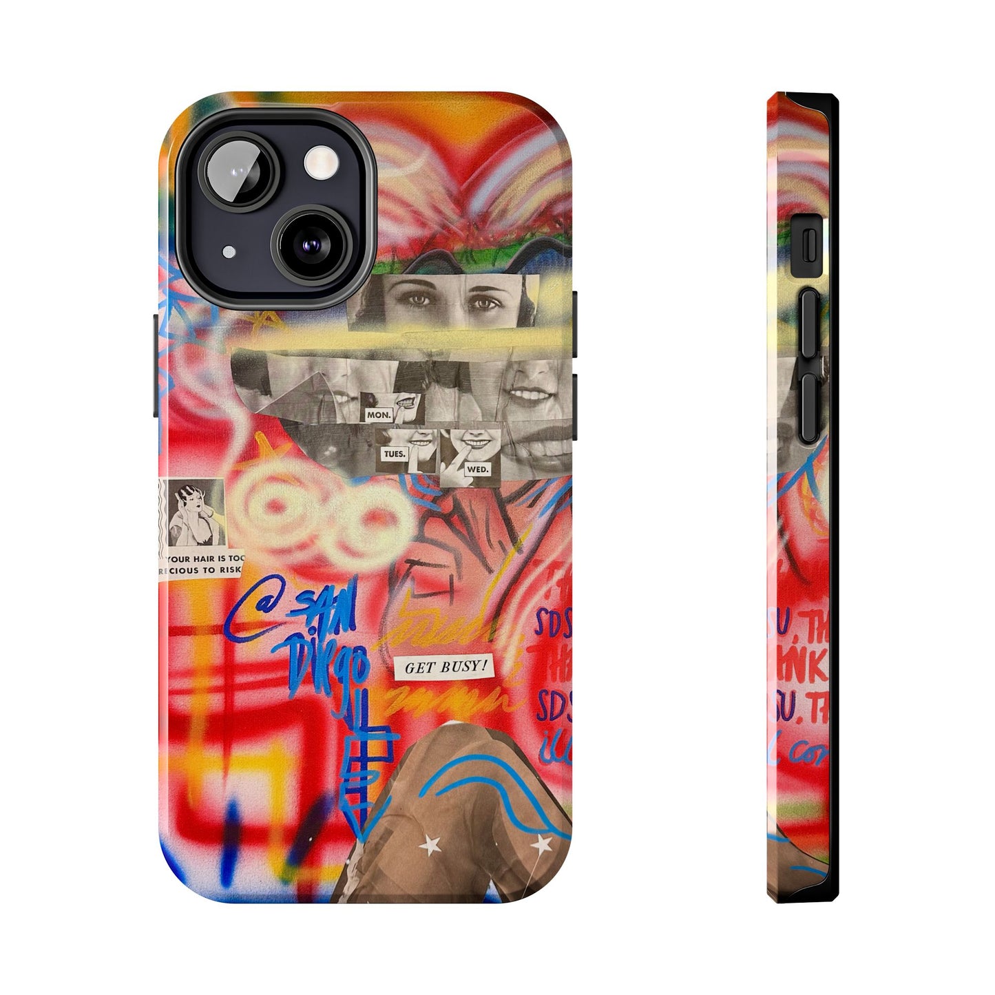 "get busy!" airbrush iPhone case