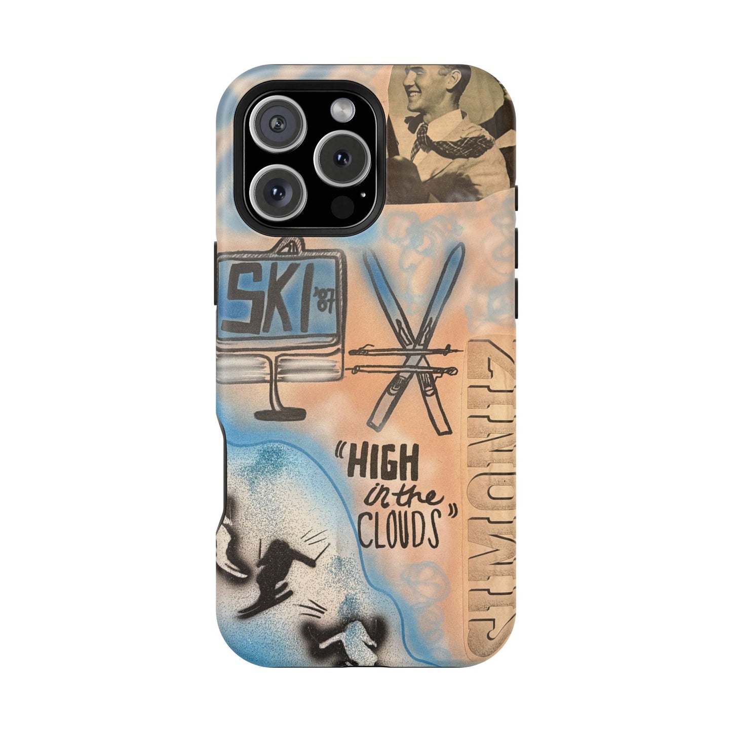MagSafe „high in the clouds“ Airbrush iPhone Hülle