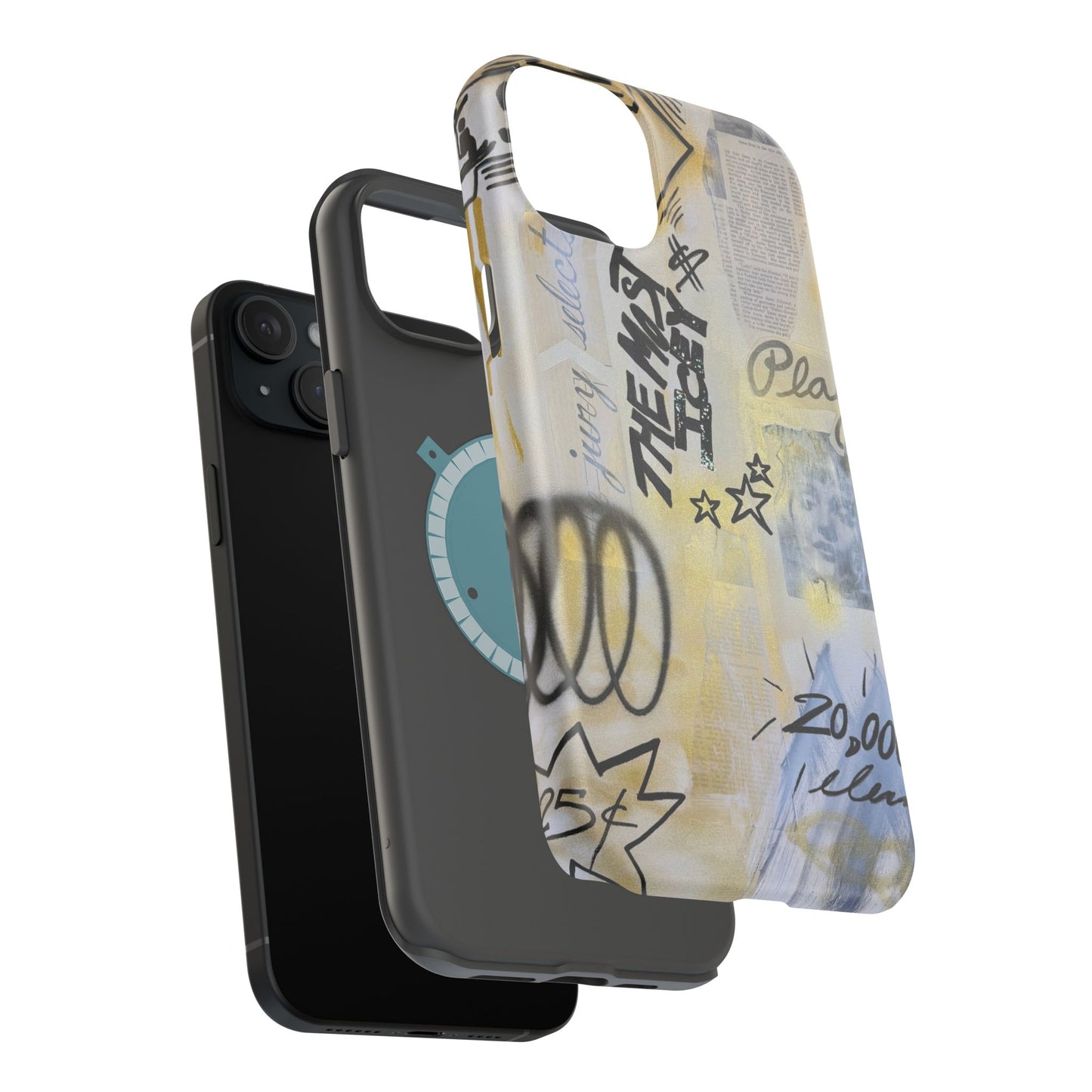MagSafe "golden glacier" airbrush iPhone case