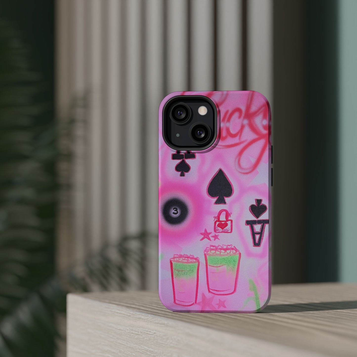 MagSafe "lucky ace" airbrush iPhone case