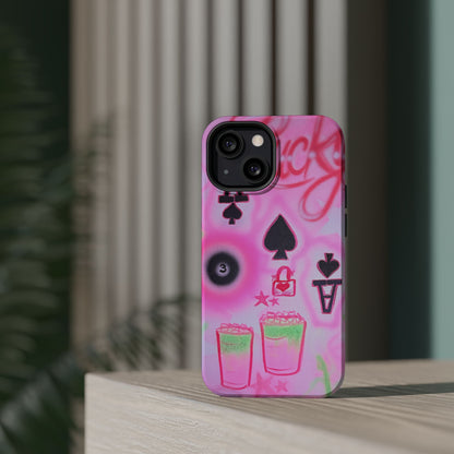 MagSafe "lucky ace" airbrush iPhone case