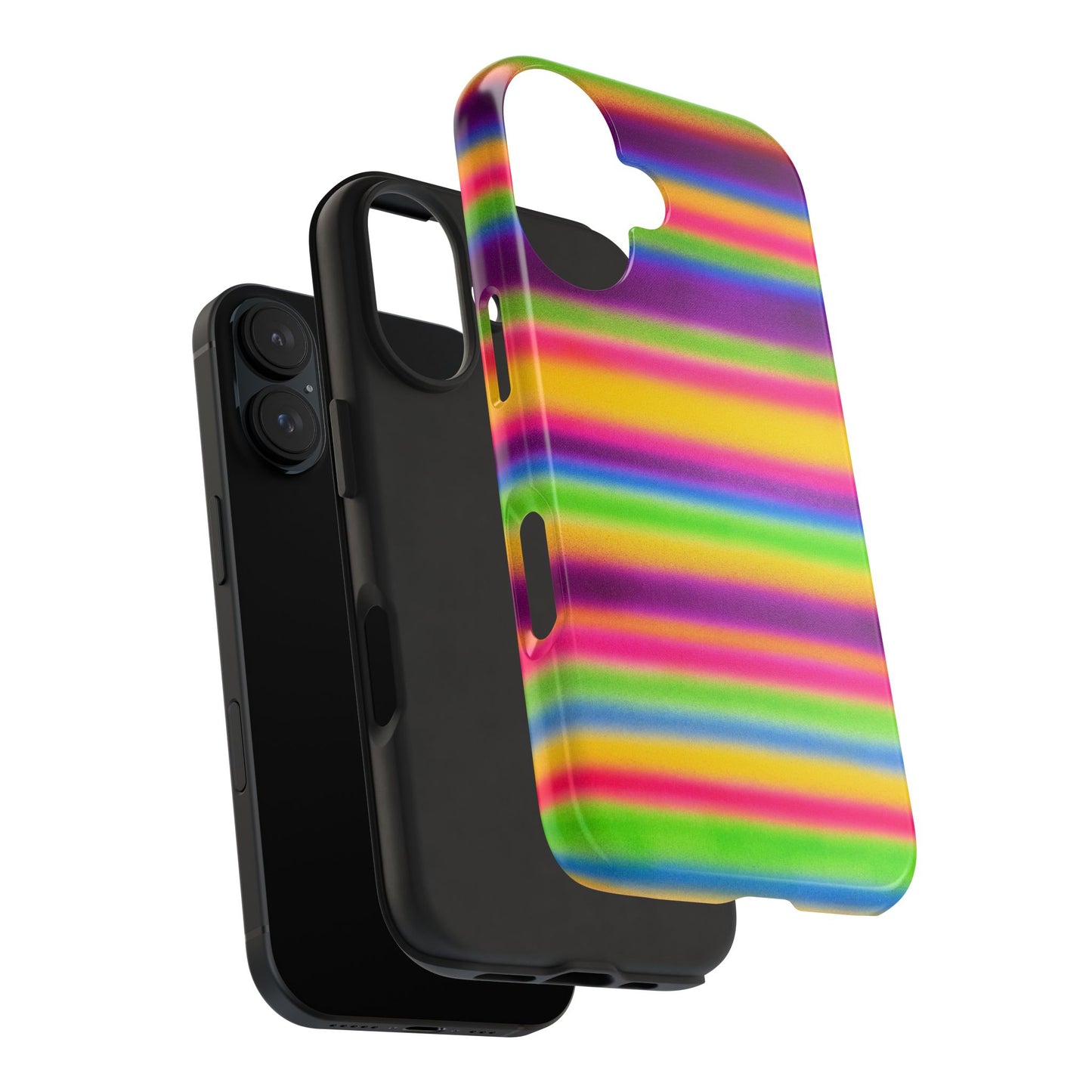 "colorful stripes" airbrush iPhone case