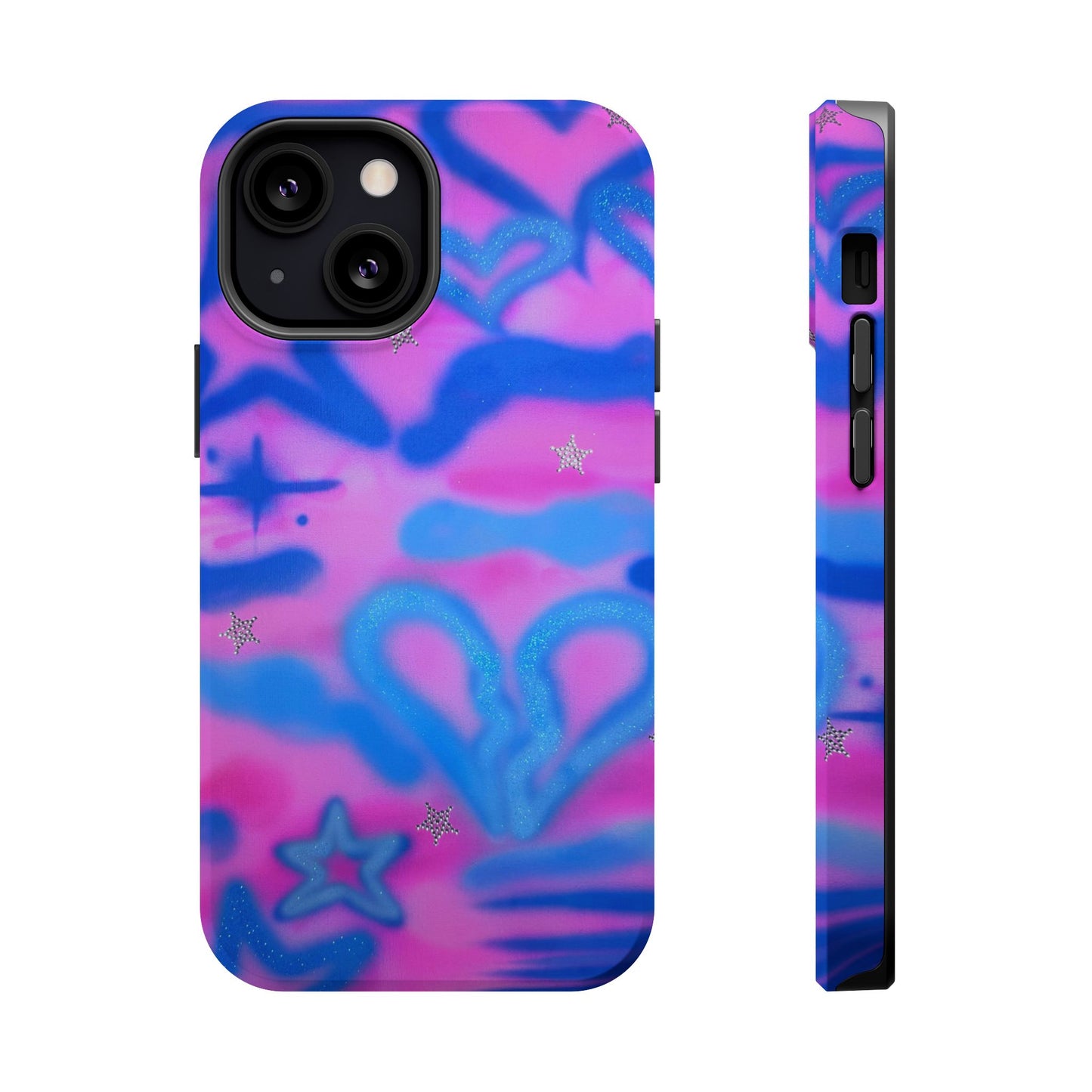MagSafe "blue camo" airbrush iPhone case