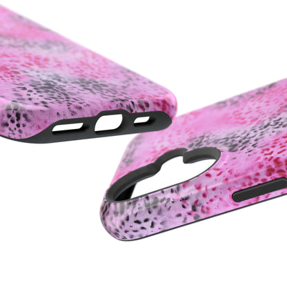 MagSafe "pink cheetah" airbrush iPhone case