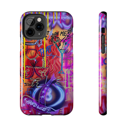 "shots on me" airbrush iPhone case