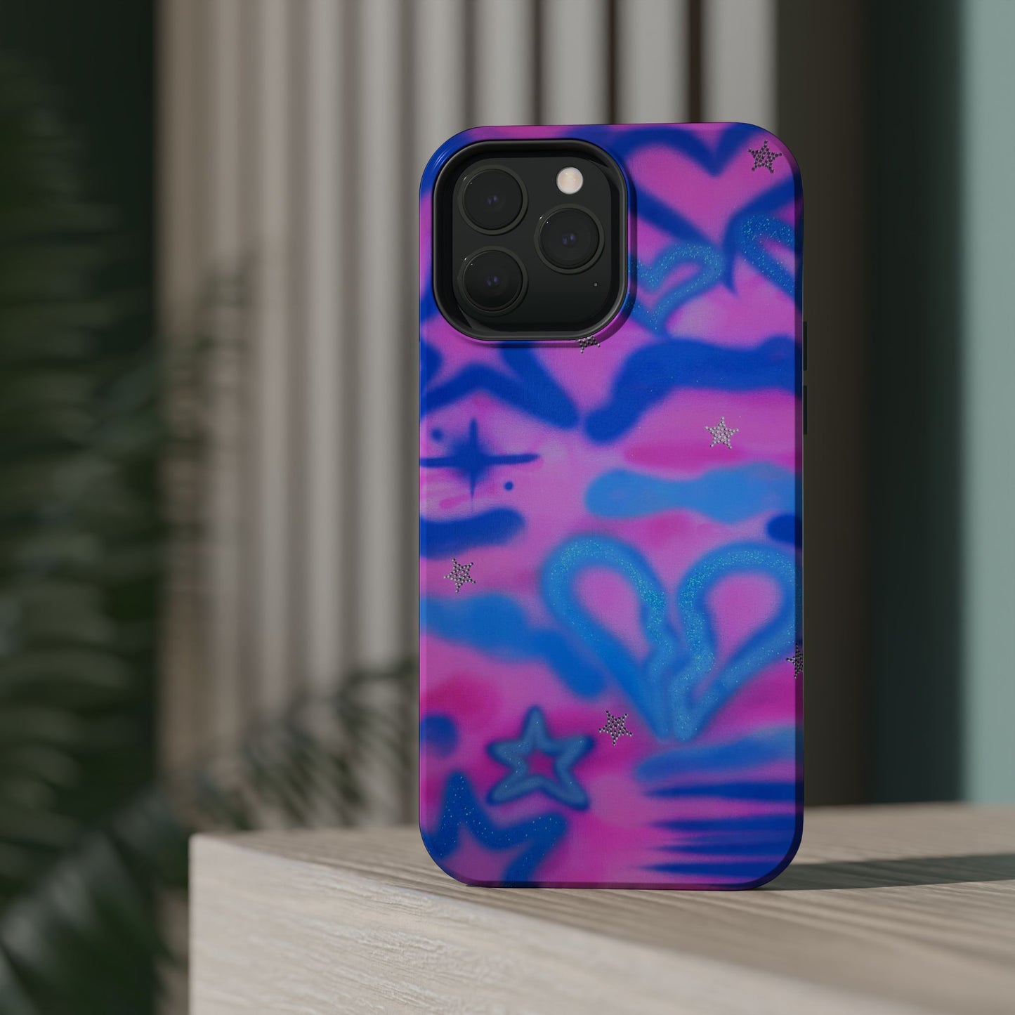 MagSafe "blue camo" airbrush iPhone case