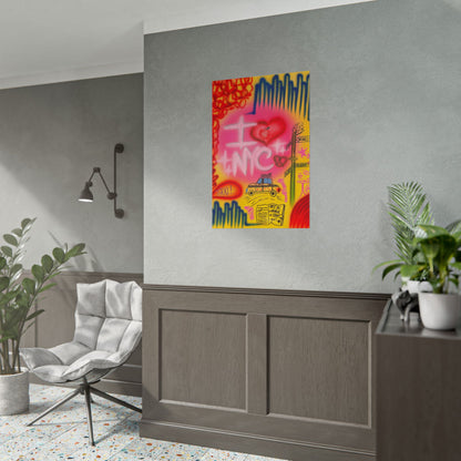 "in the city" airbrush rolled print
