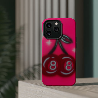 MagSafe "cherry 8ball" airbrush iPhone case