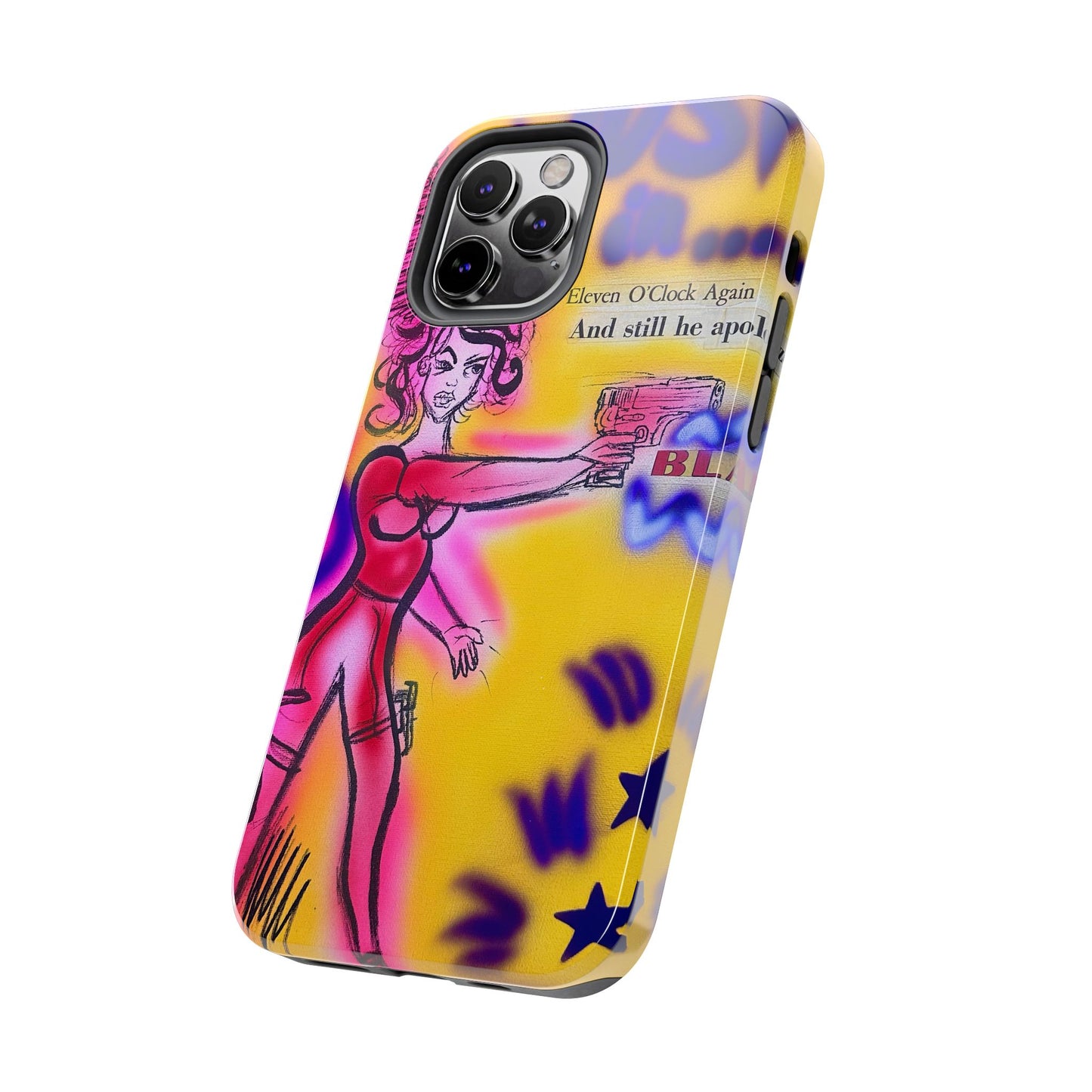 "spiraling thoughts" airbrush iPhone case