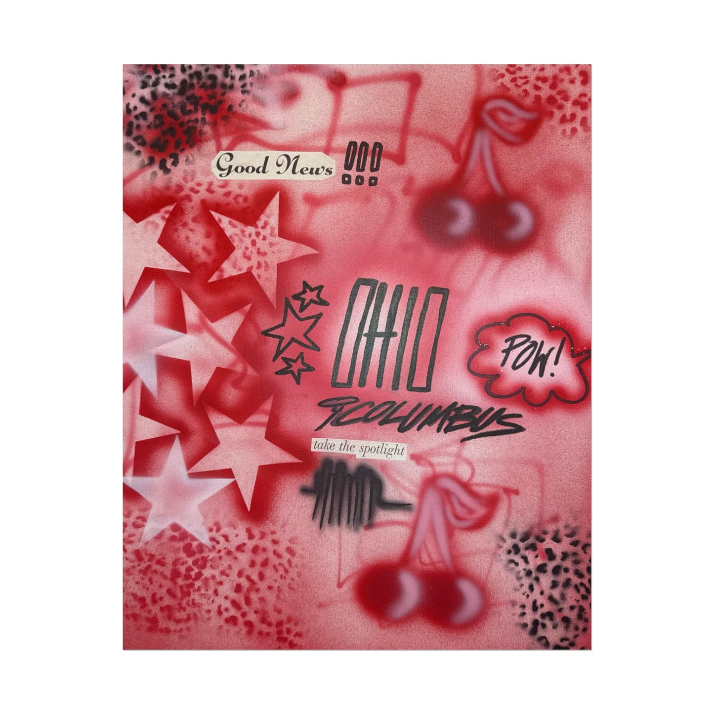 "columbus, ohio" airbrush rolled print