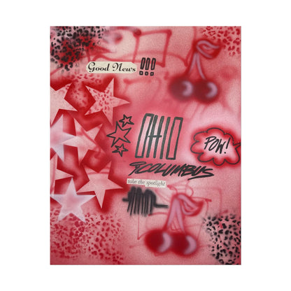 "columbus, ohio" airbrush rolled print
