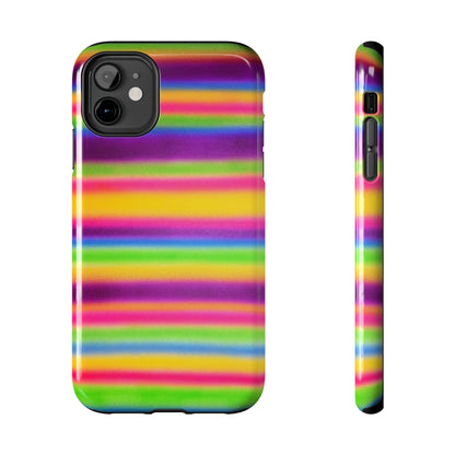 "colorful stripes" airbrush iPhone case